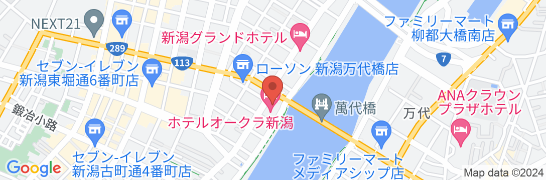 ホテルオークラ新潟の地図