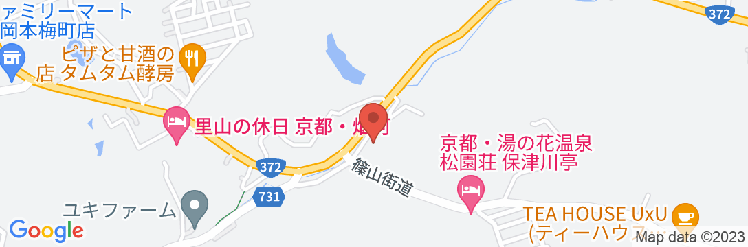 京都 湯の花温泉 すみや亀峰菴の地図
