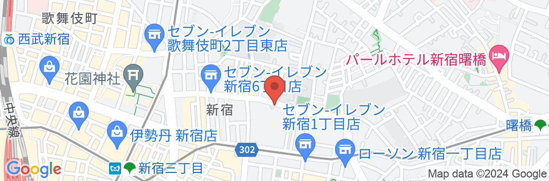 ホテルリステル新宿の地図