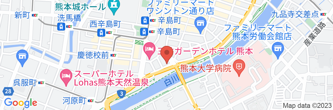 ホテルマイステイズ熊本 リバーサイドの地図